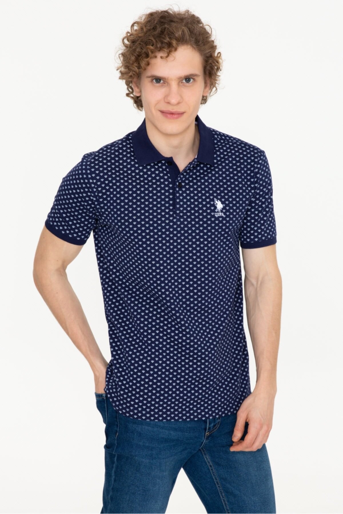 US Polo Assn Erkek T-Shirt G081GL011-1358171 Lacivert