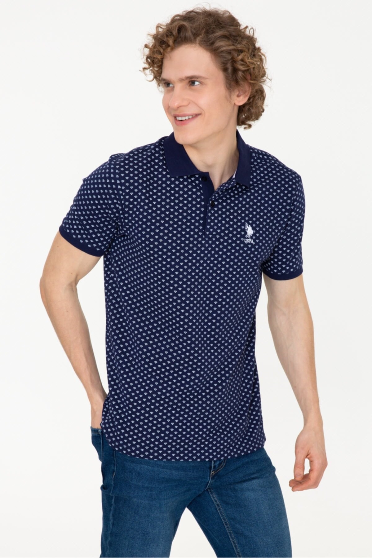 US Polo Assn Erkek T-Shirt G081GL011-1358171 Lacivert