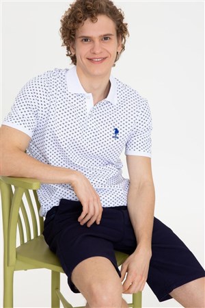 US Polo Assn Erkek T-Shirt G081GL011-1358171 Beyaz