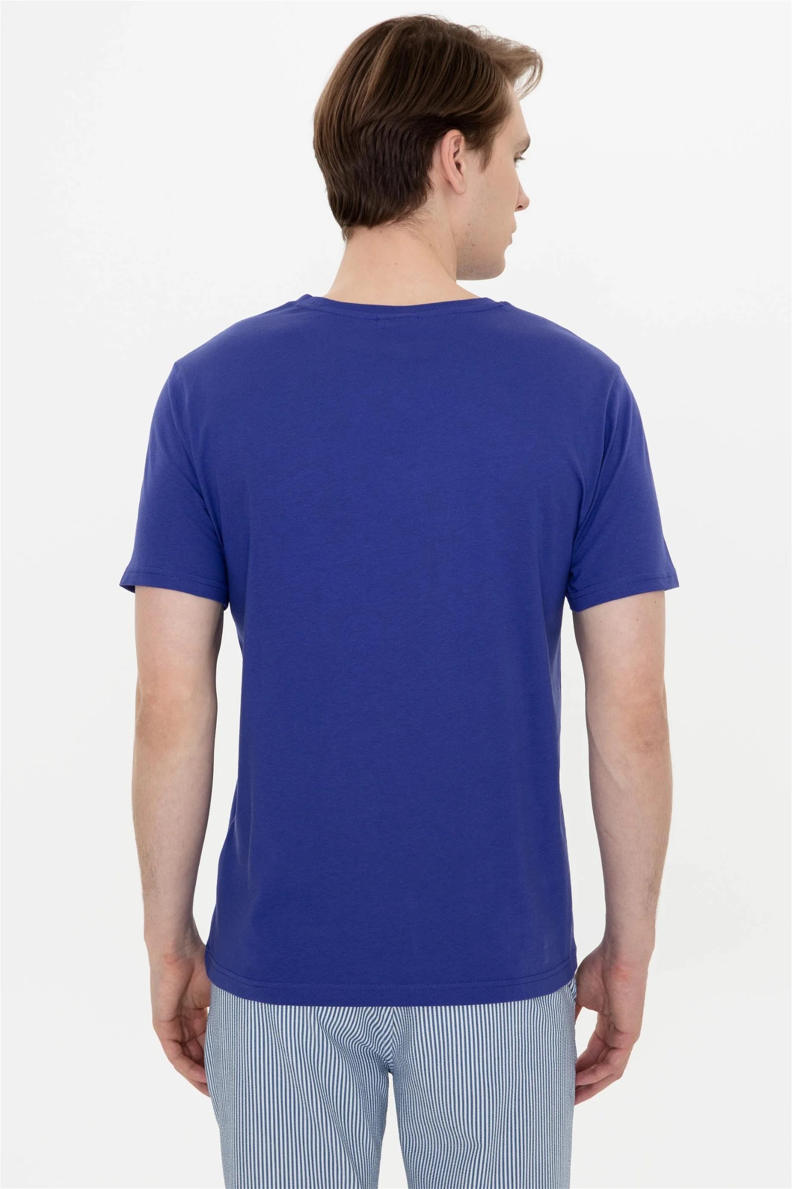 US Polo Assn Erkek T-Shirt G081GL011-1358308 Mavı
