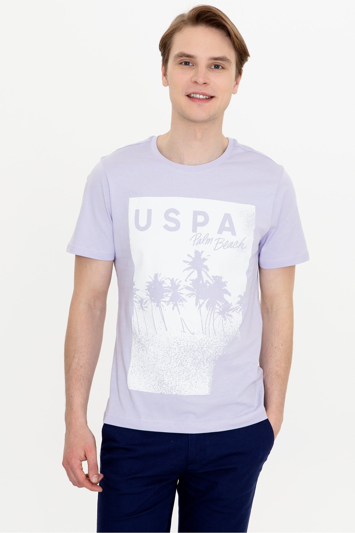 US Polo Assn Erkek T-Shirt G081GL011-1358314 Lıla