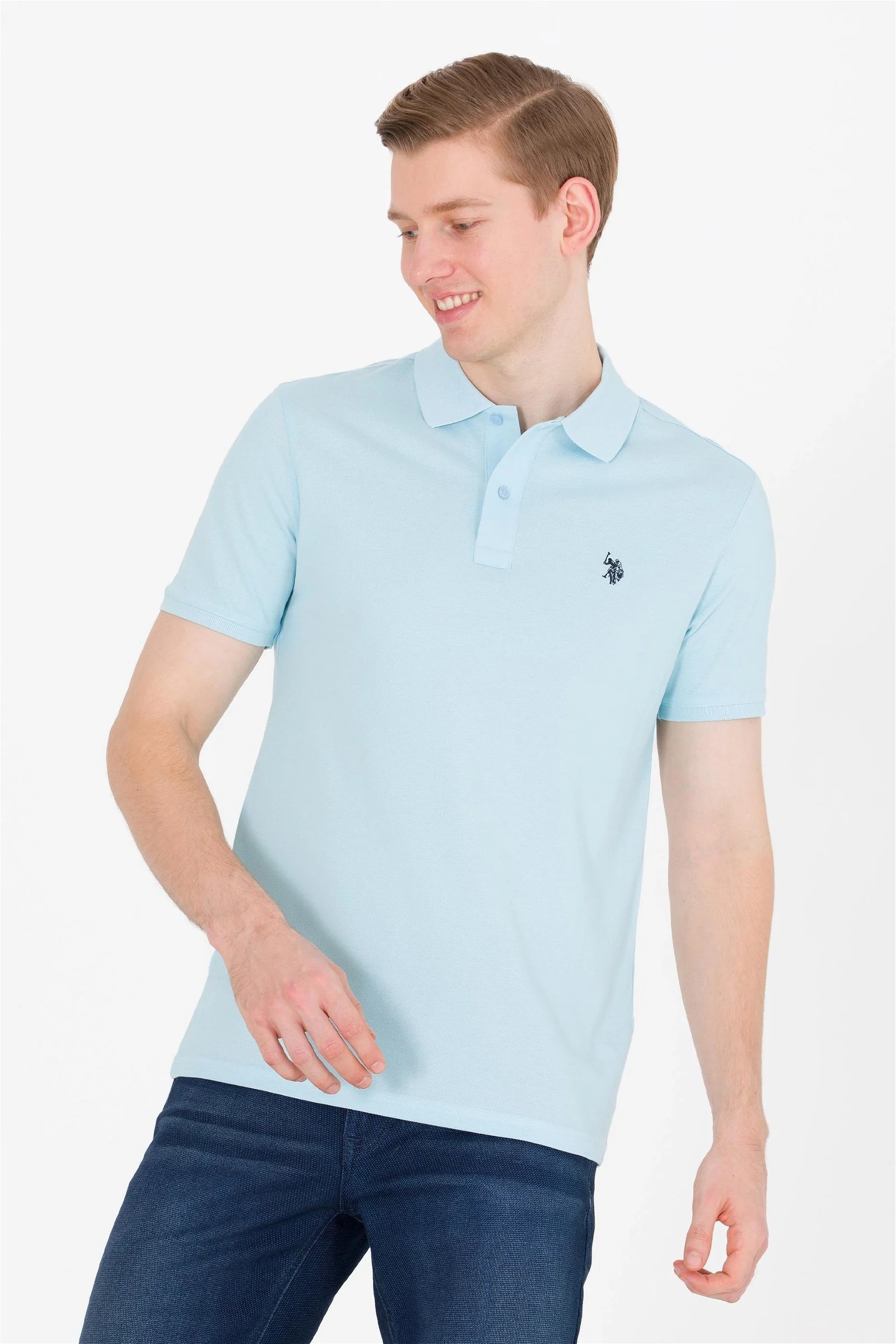 US Polo Assn Erkek T-Shirt G081GL011-1570718 Aqua