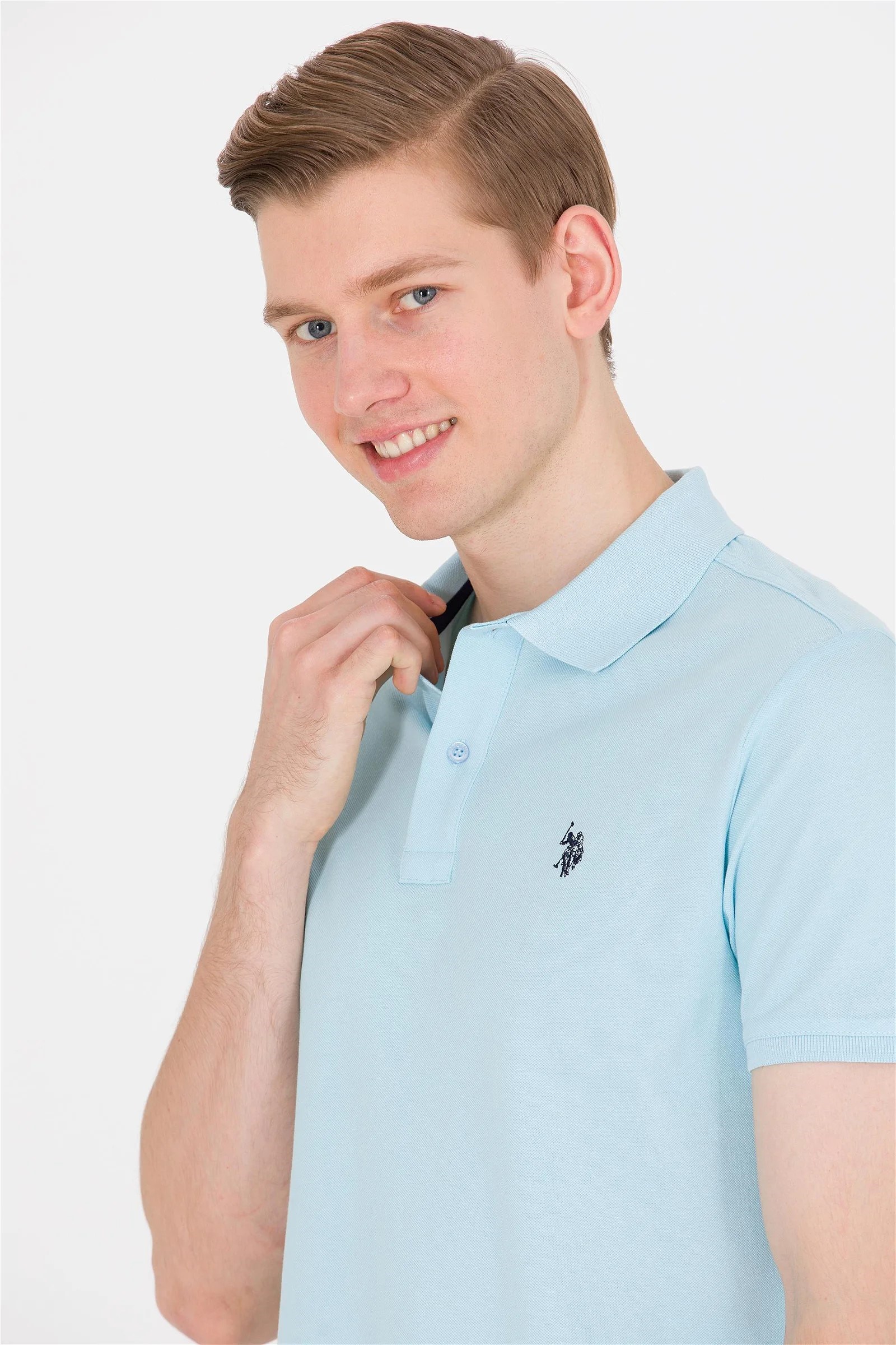 US Polo Assn Erkek T-Shirt G081GL011-1570718 Aqua