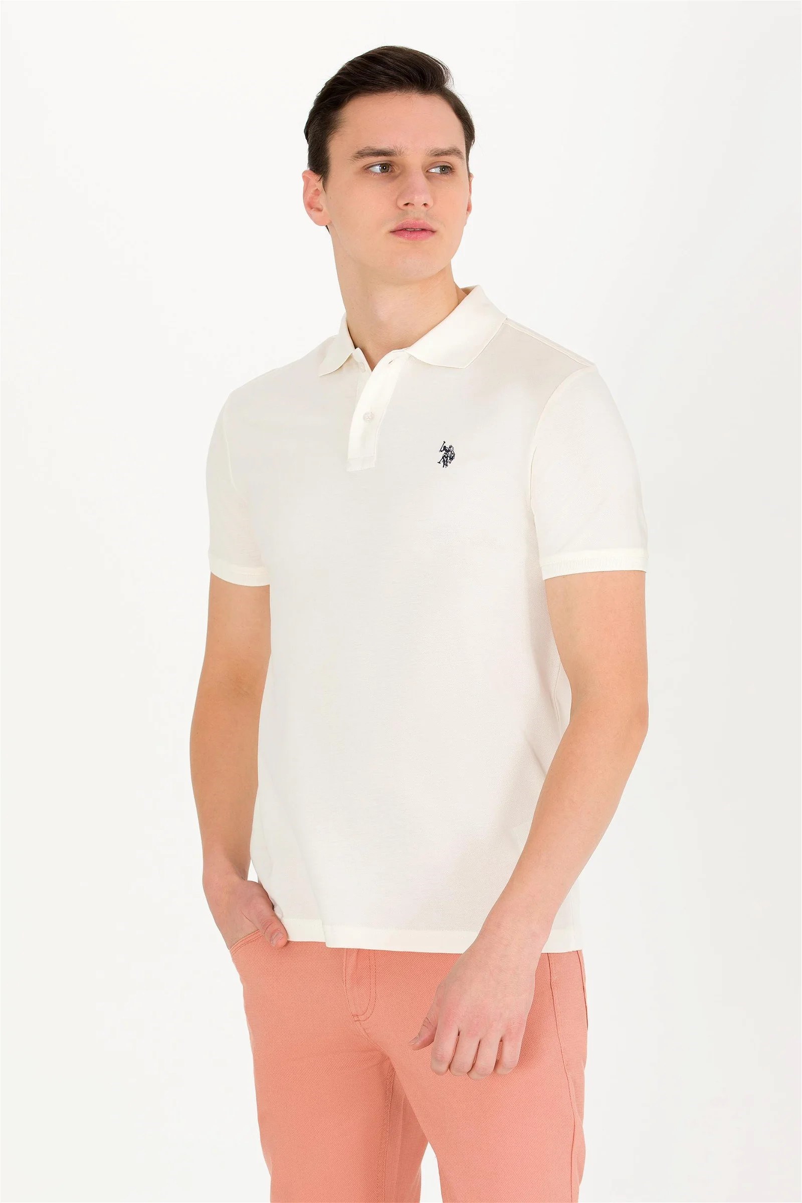 US Polo Assn Erkek T-Shirt G081GL011-1570718 Beyaz