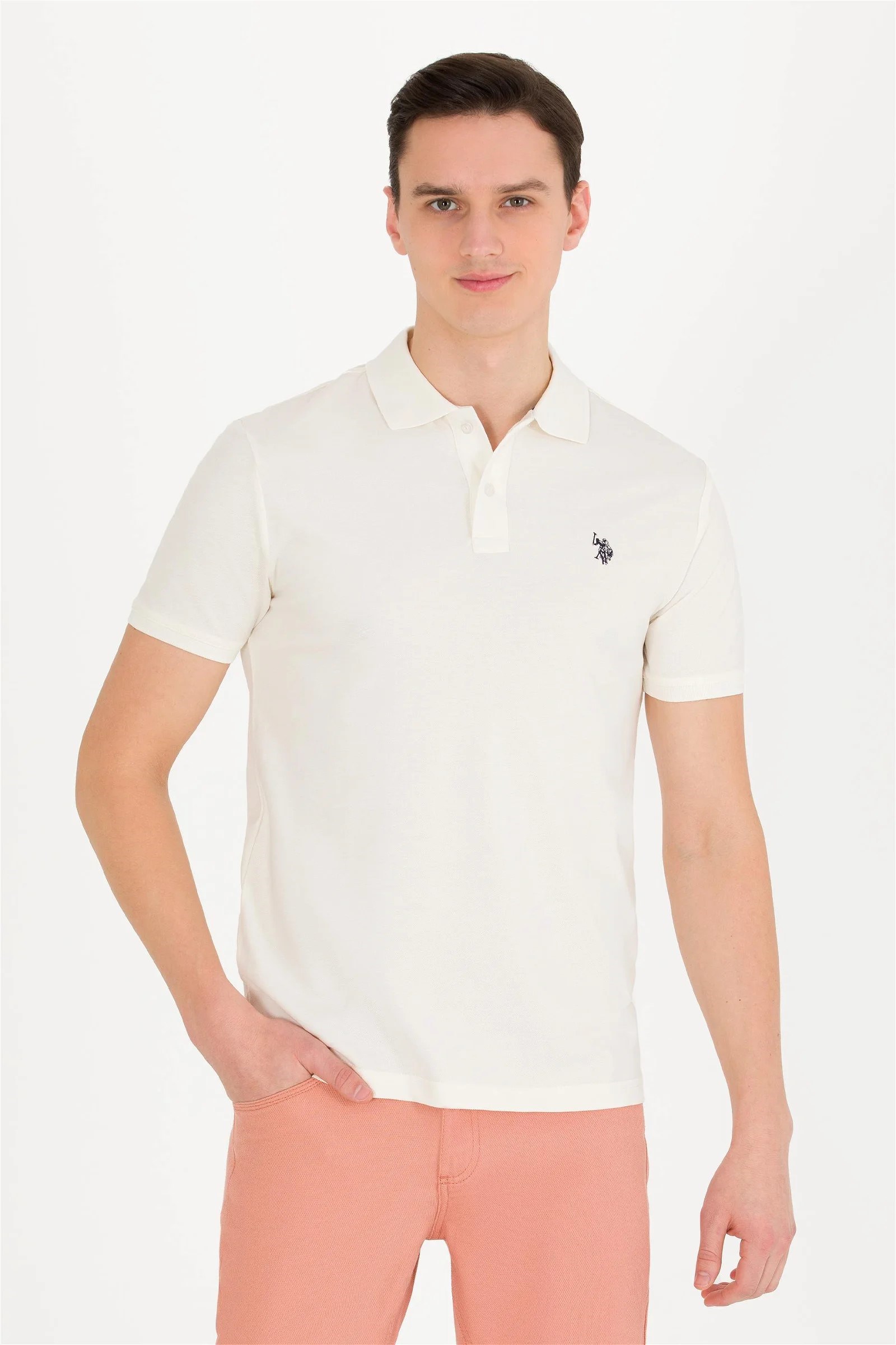 US Polo Assn Erkek T-Shirt G081GL011-1570718 Beyaz