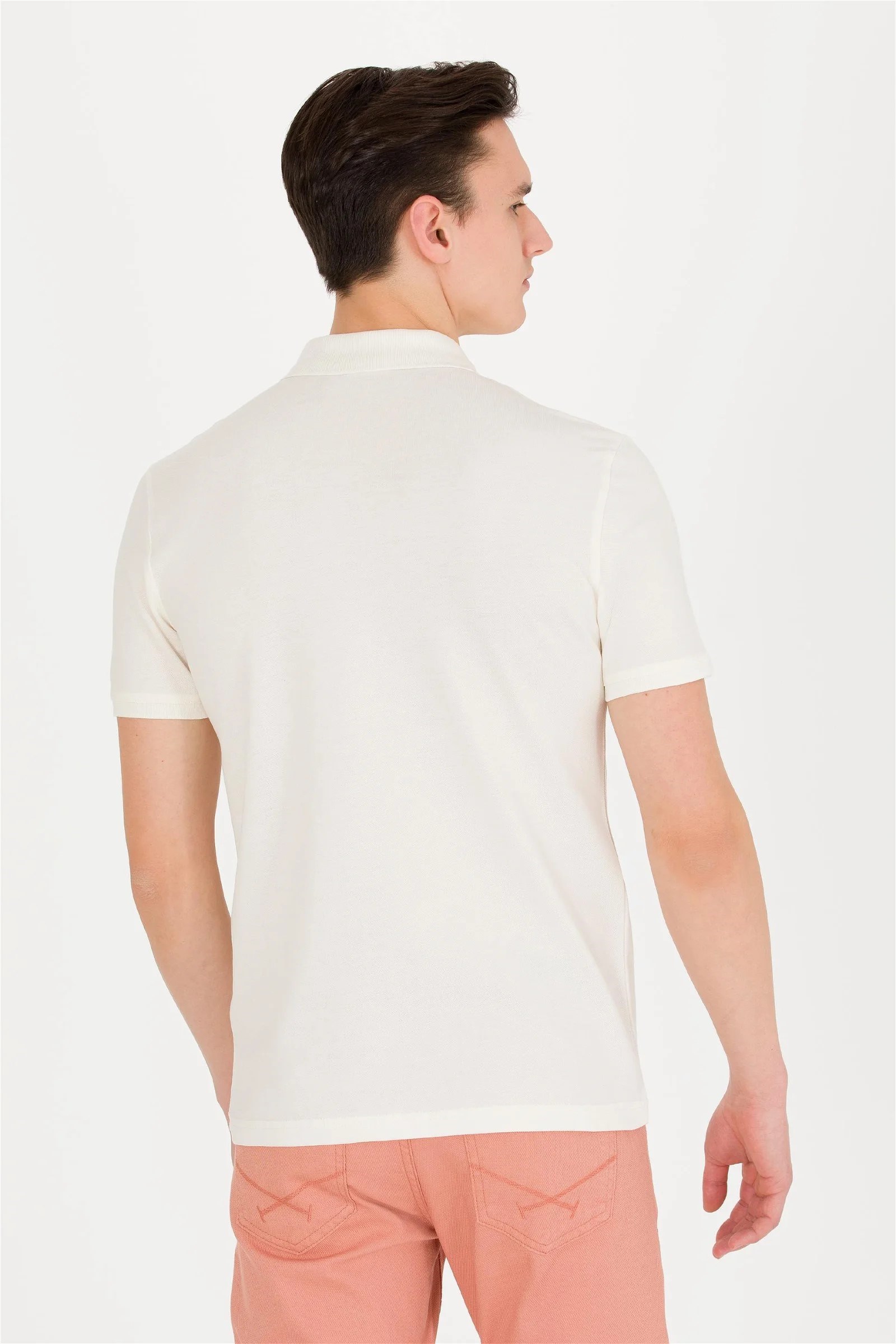 US Polo Assn Erkek T-Shirt G081GL011-1570718 Beyaz