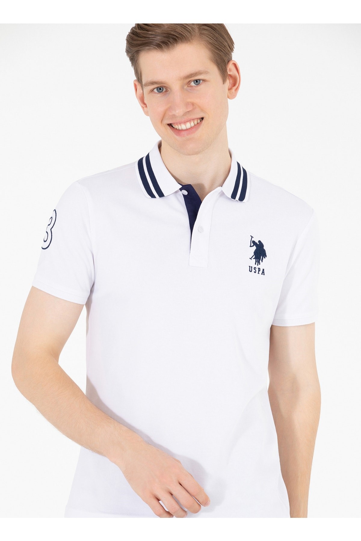 US Polo Assn Erkek T-Shirt G081GL011-1571222 Beyaz
