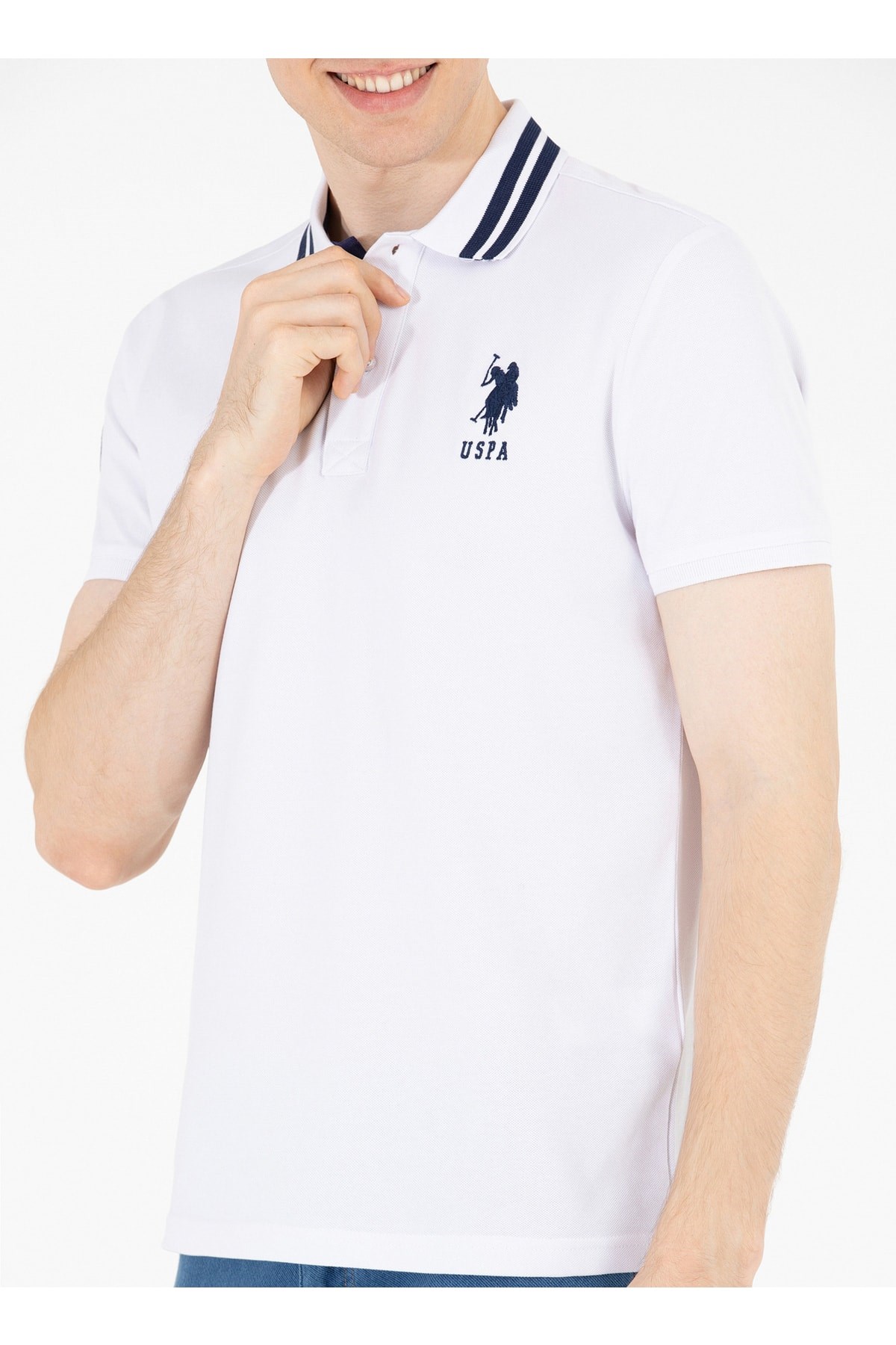 US Polo Assn Erkek T-Shirt G081GL011-1571222 Beyaz