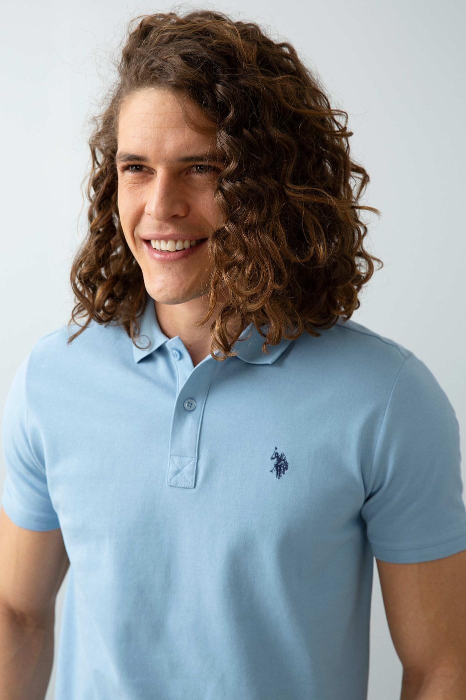US Polo Assn Erkek T-Shirt G081GL011-739379 Açık İndigo