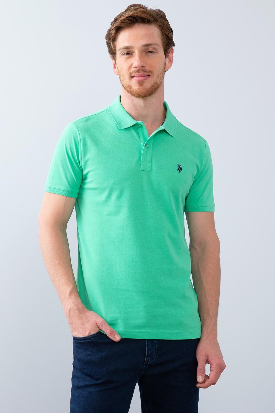 US Polo Assn Erkek T-Shirt G081GL011-739379 Ekru
