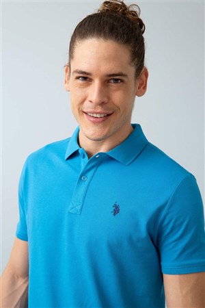 US Polo Assn Erkek T-Shirt G081GL011-739379 Vr028İndigo