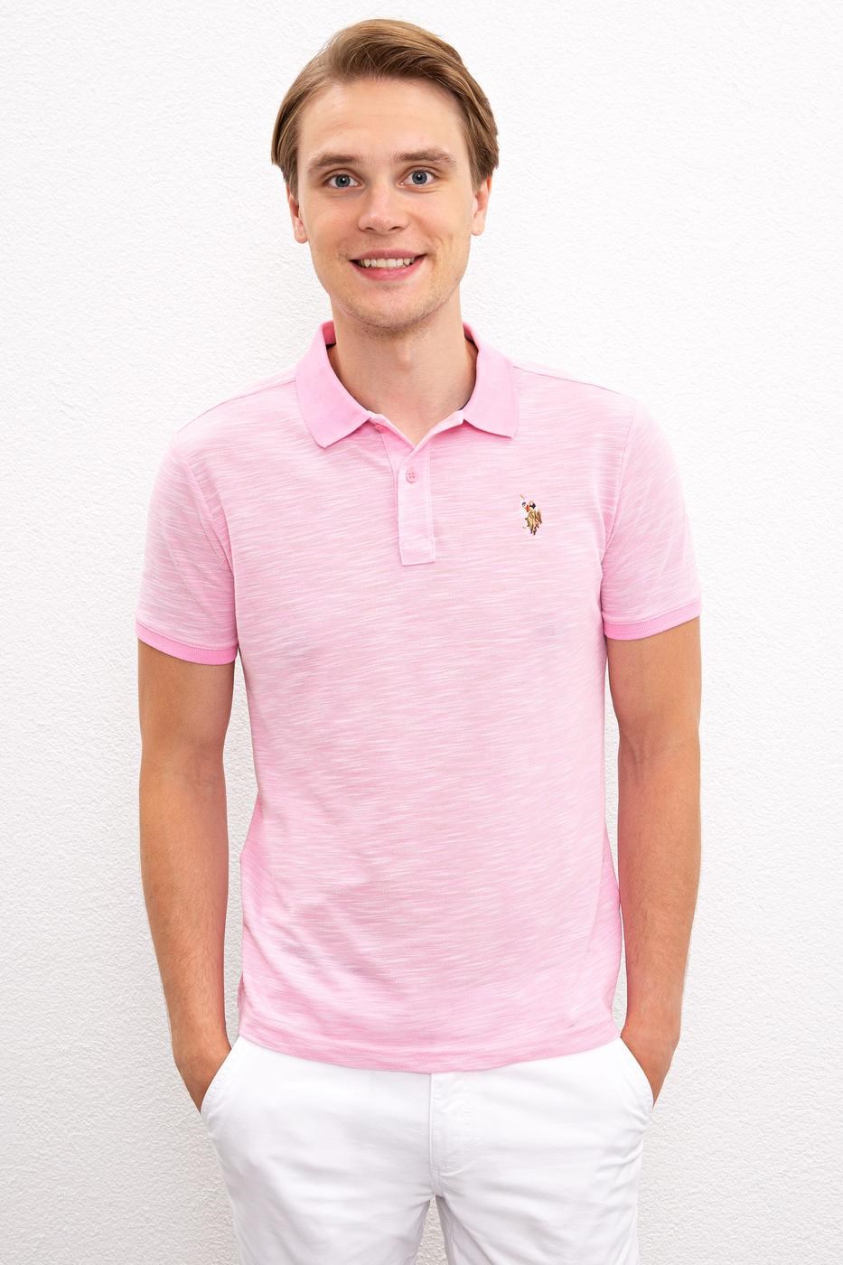 US Polo Assn Erkek T-Shirt G081GL011-748634 Koyu Pembe