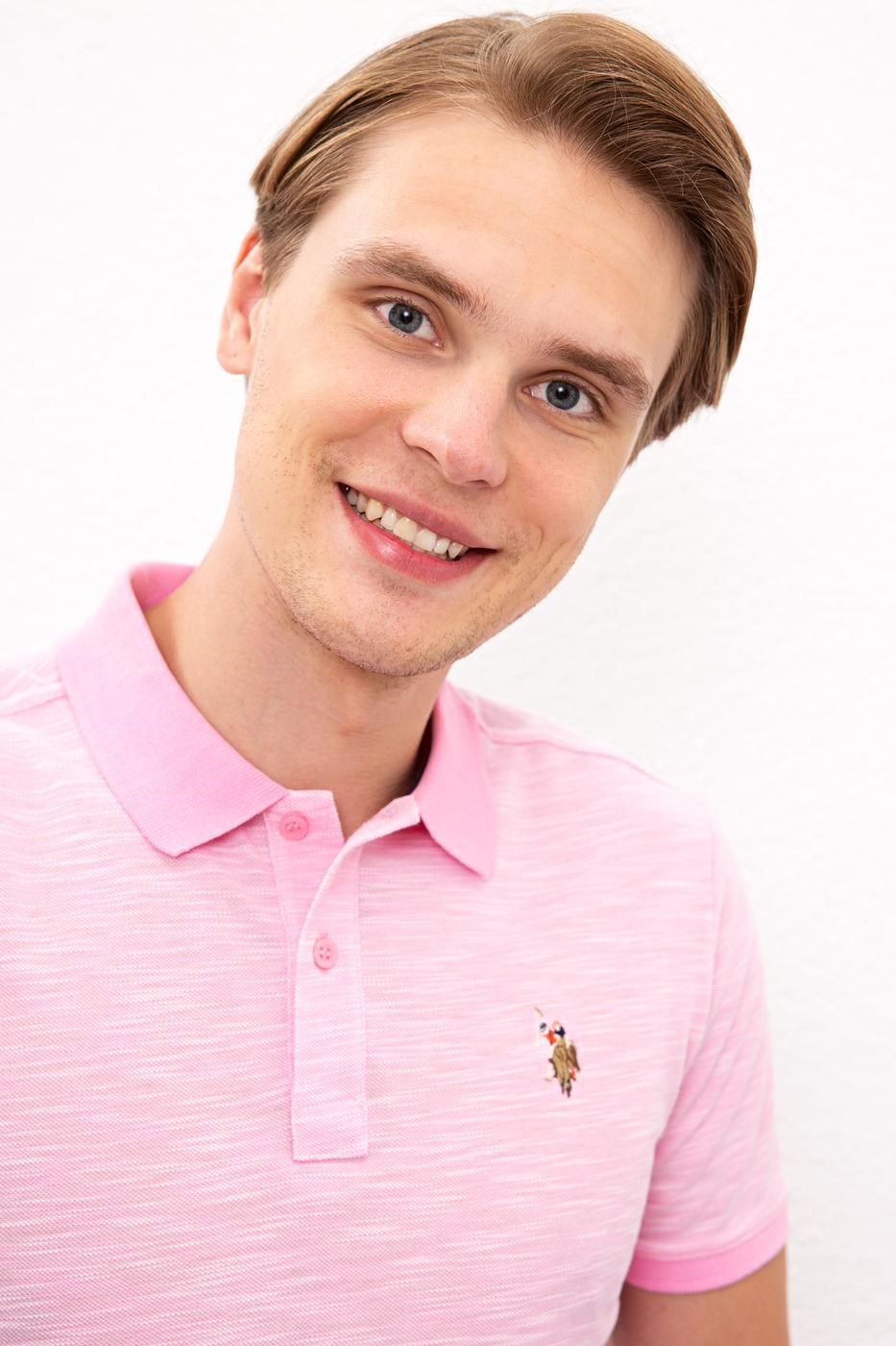 US Polo Assn Erkek T-Shirt G081GL011-748634 Koyu Pembe