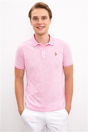 US Polo Assn Erkek T-Shirt G081GL011-748634 Koyu Pembe