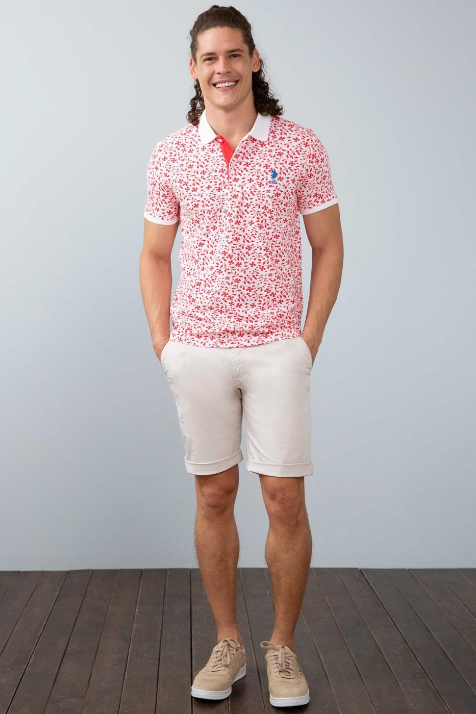 US Polo Assn Erkek T-Shirt G081GL011-748783 Nar Çiçeği