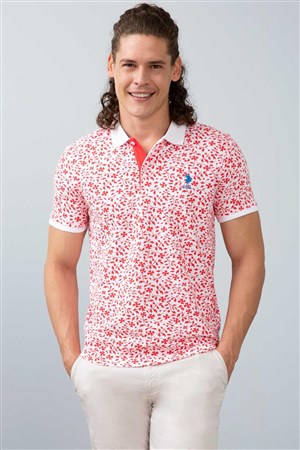 US Polo Assn Erkek T-Shirt G081GL011-748783 Nar Çiçeği