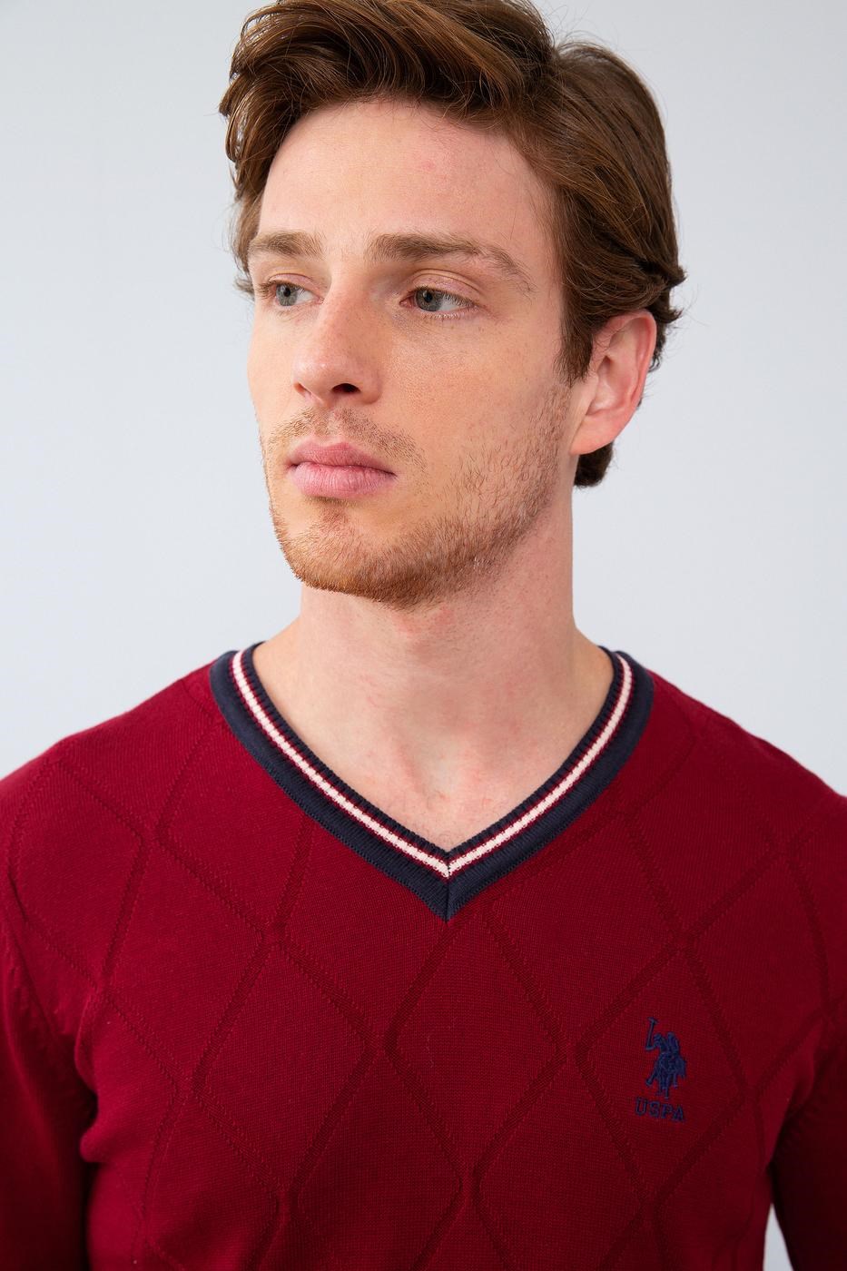 US Polo Assn Erkek Kazak G081GL0TK-809901 Bordo
