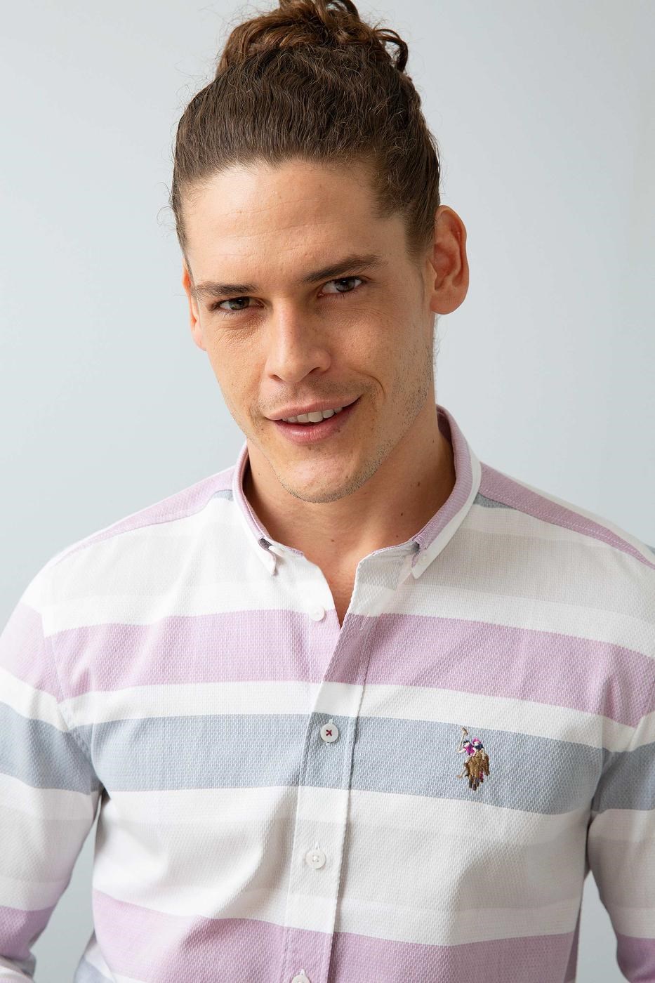 US Polo Assn Erkek Gömlek G081SZ004-738423 Menekşe