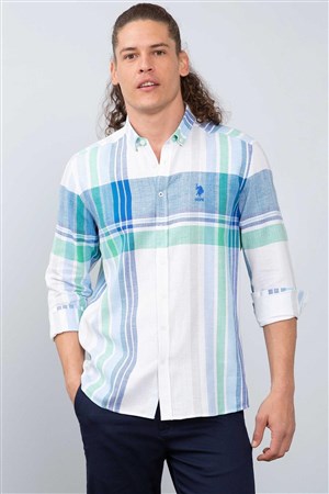 US Polo Assn Erkek Gömlek G081SZ004-745101 Mavi