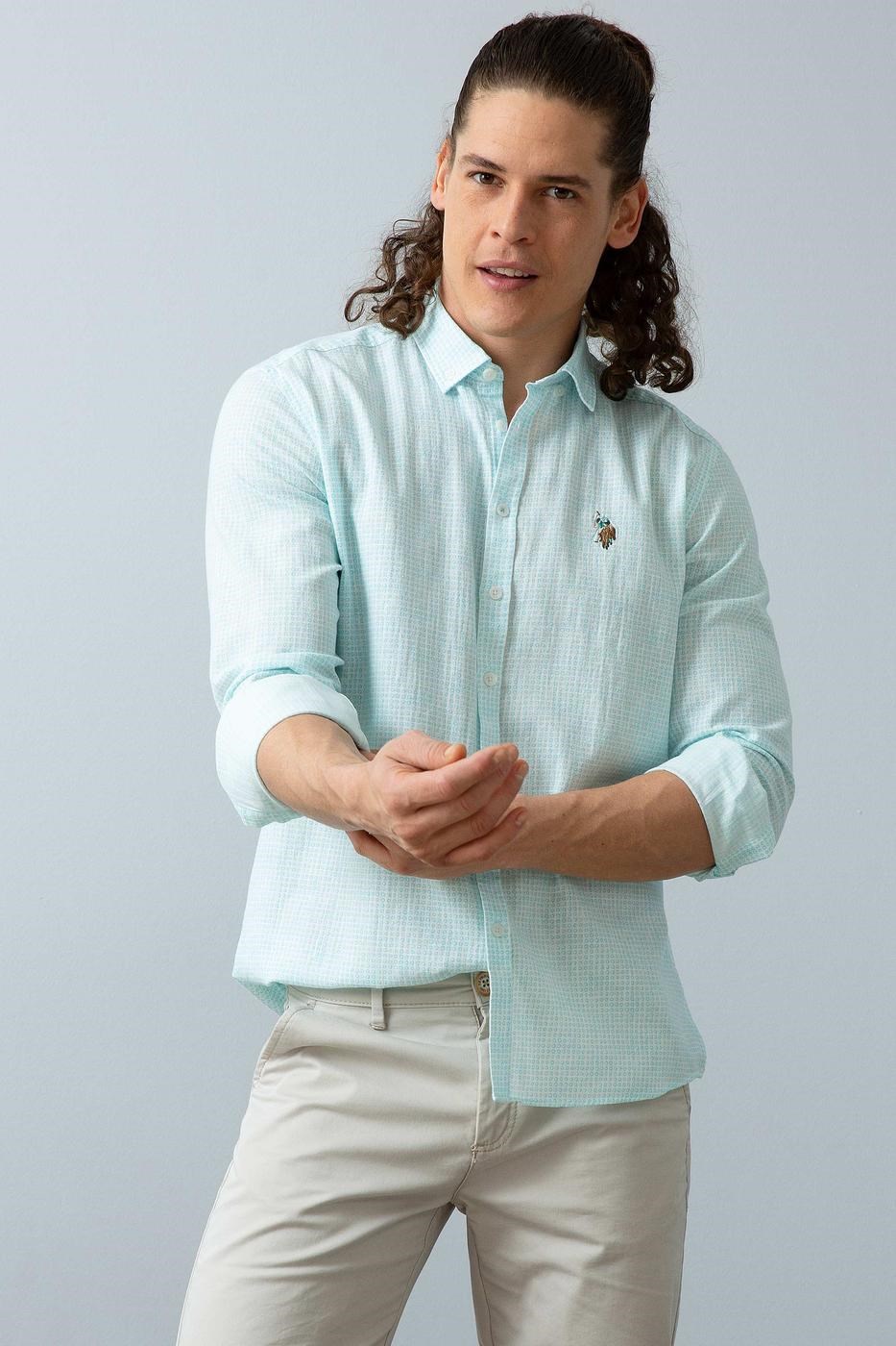 US Polo Assn Erkek Gömlek G081SZ004-786684 Aqua