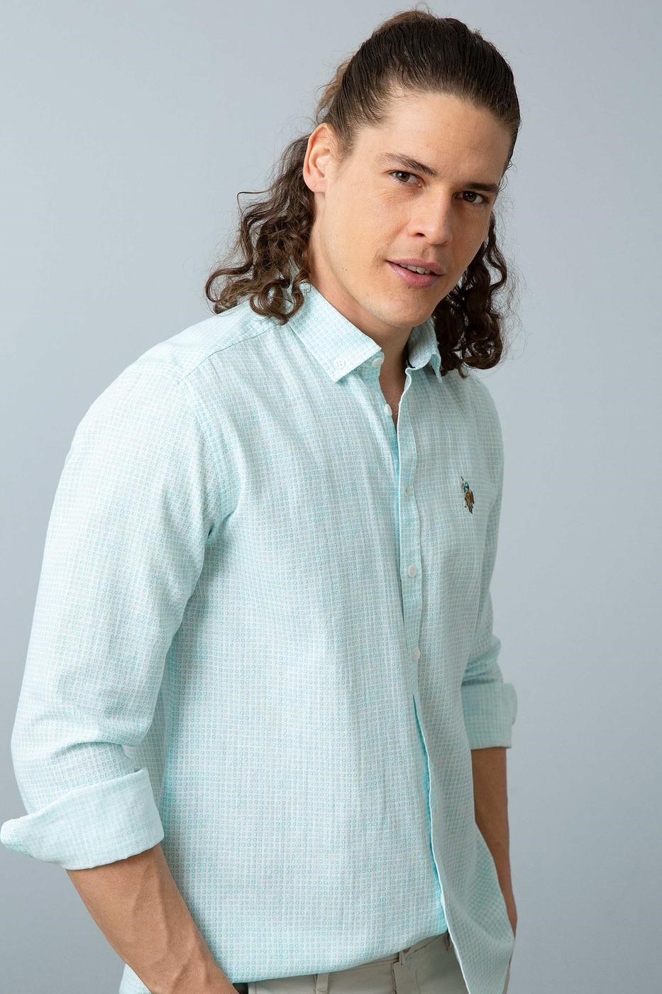 US Polo Assn Erkek Gömlek G081SZ004-786684 Aqua
