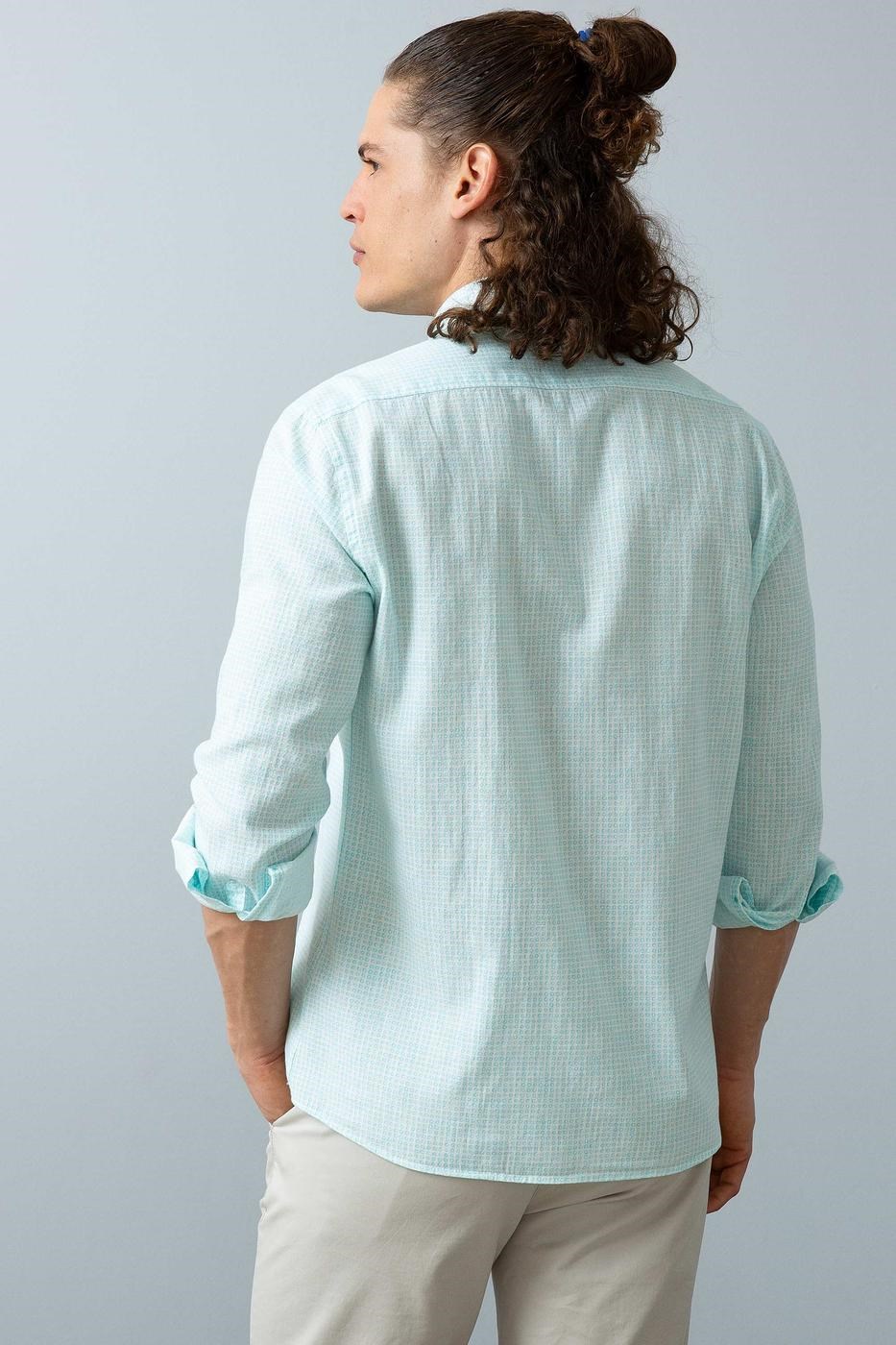 US Polo Assn Erkek Gömlek G081SZ004-786684 Aqua