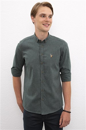 US Polo Assn Erkek Gömlek G081SZ004-812327 Koyu Yesil