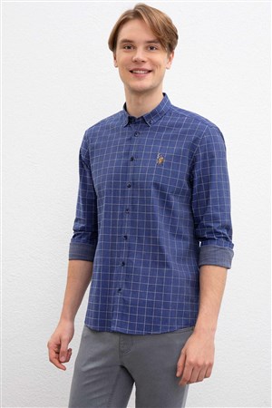 US Polo Assn Erkek Gömlek G081SZ004-845206 Vr028İndigo