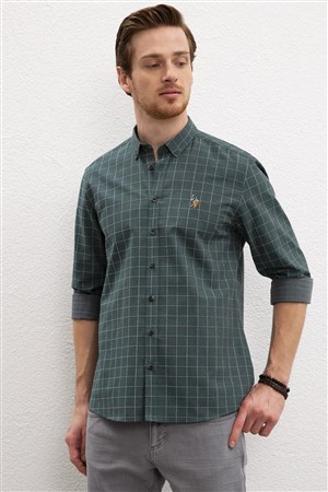 US Polo Assn Erkek Gömlek G081SZ004-845206 Vr054Yeşil