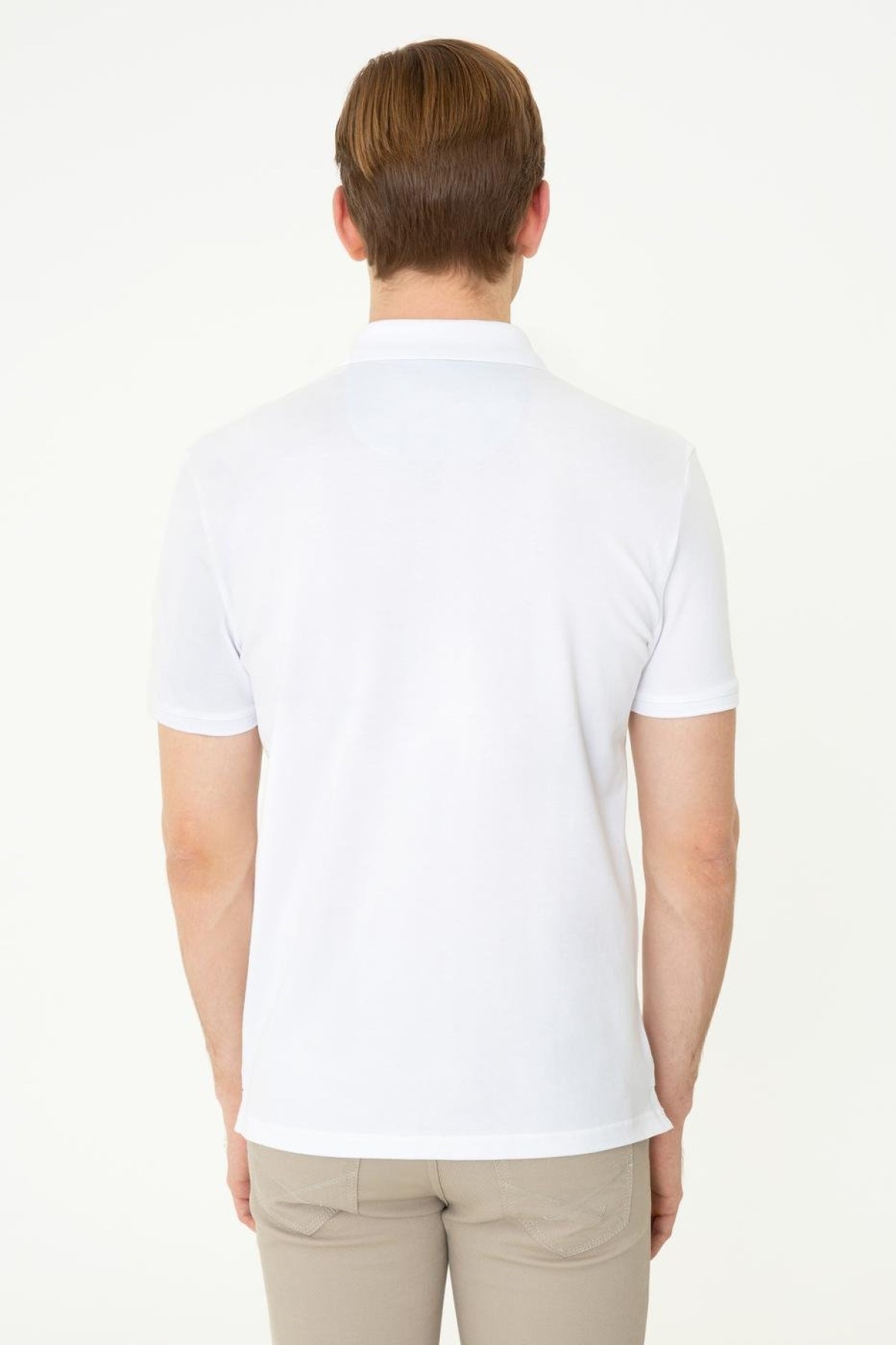 US Polo Assn Erkek T-Shirt G081SZ011-1350507 Beyaz