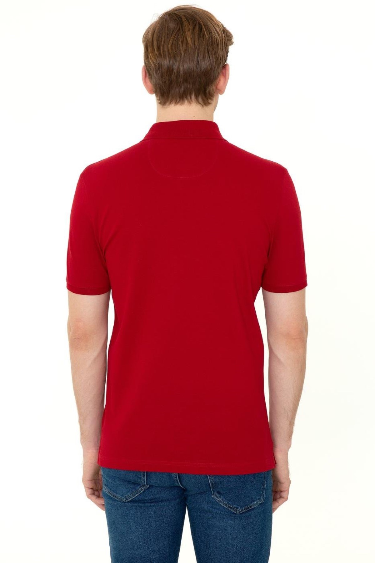 US Polo Assn Erkek T-Shirt G081SZ011-1350507 Bordo