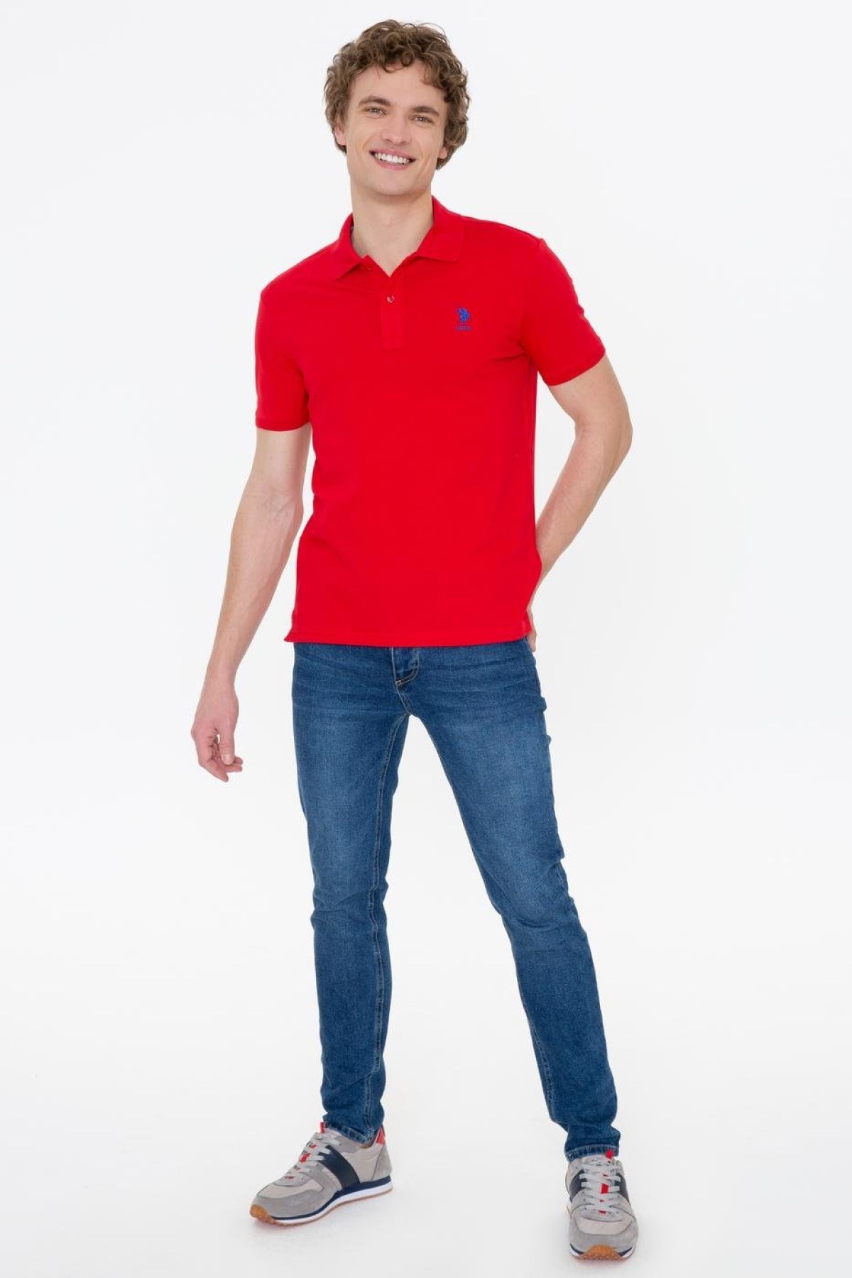 US Polo Assn Erkek T-Shirt G081SZ011-1350507 Kırmızı