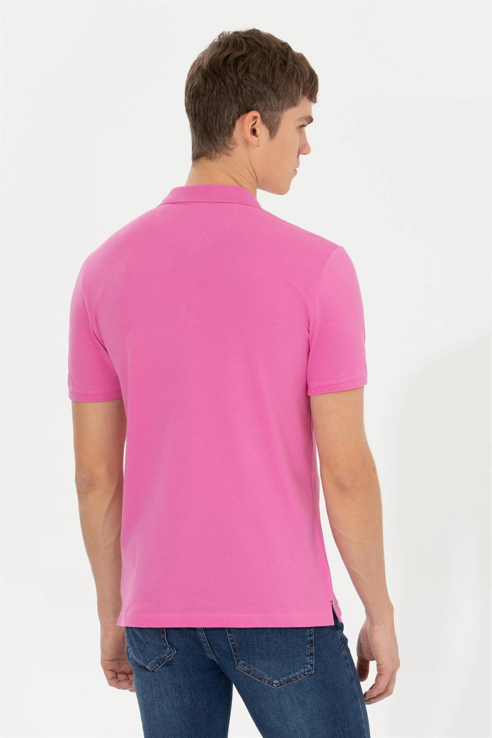 US Polo Assn Erkek T-Shirt G081SZ011-1350507 Pembe