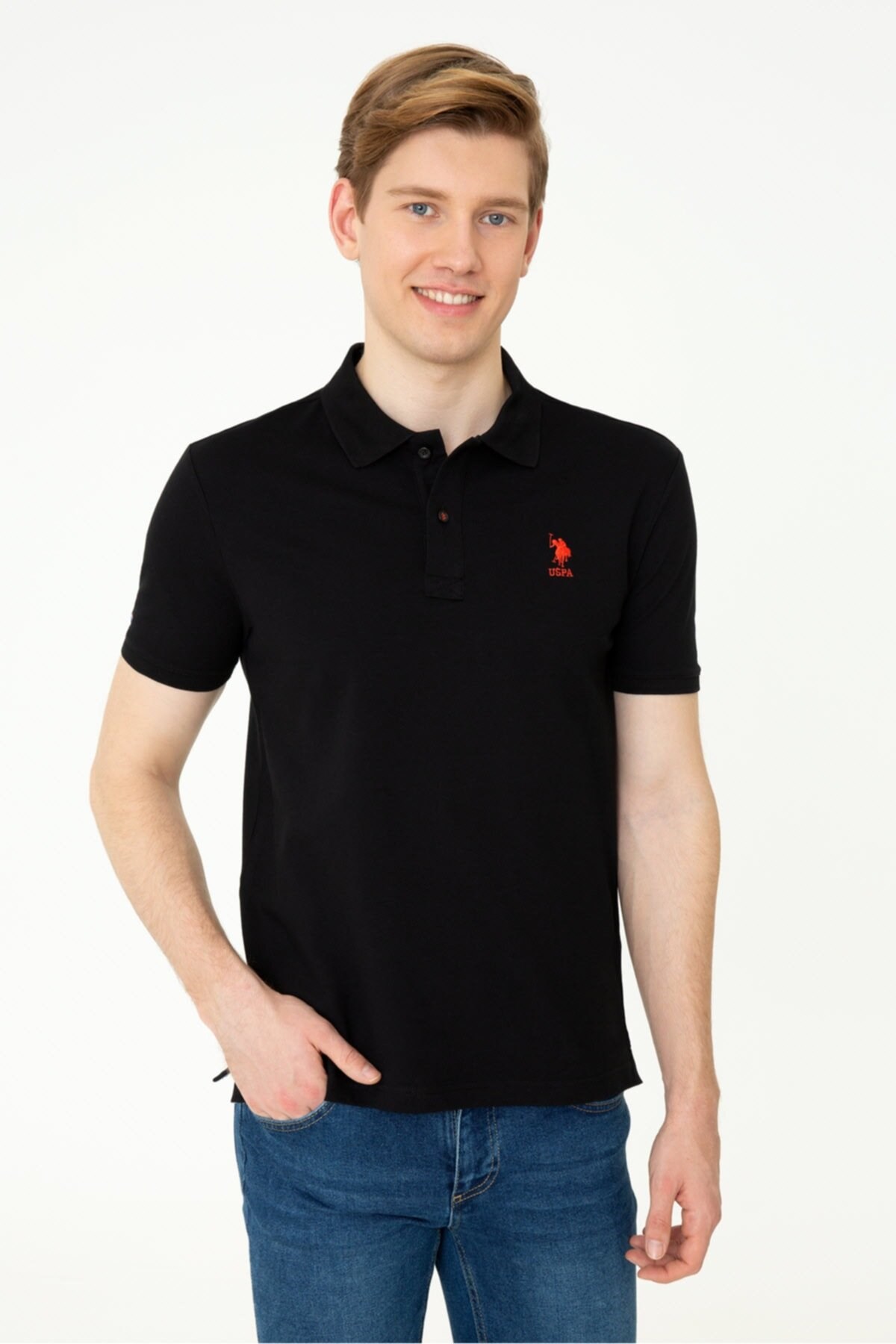 US Polo Assn Erkek T-Shirt G081SZ011-1350507 Sıyah