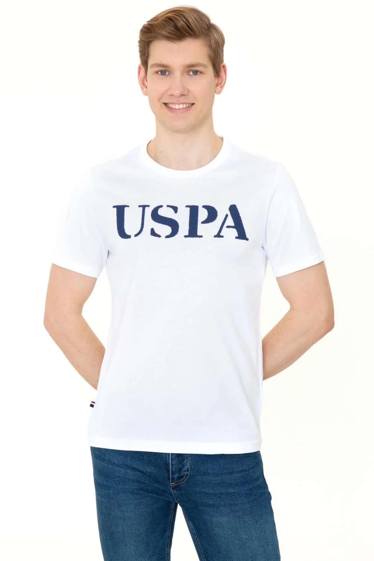 US Polo Assn Erkek T-Shirt G081SZ011-1350567 Beyaz
