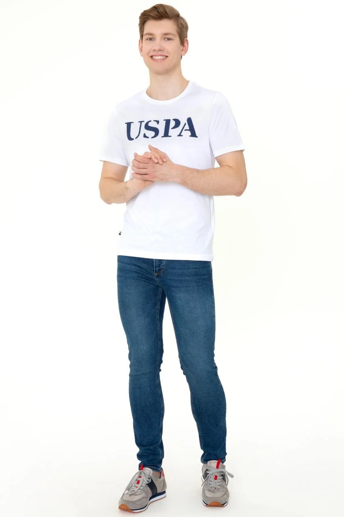 US Polo Assn Erkek T-Shirt G081SZ011-1350567 Beyaz