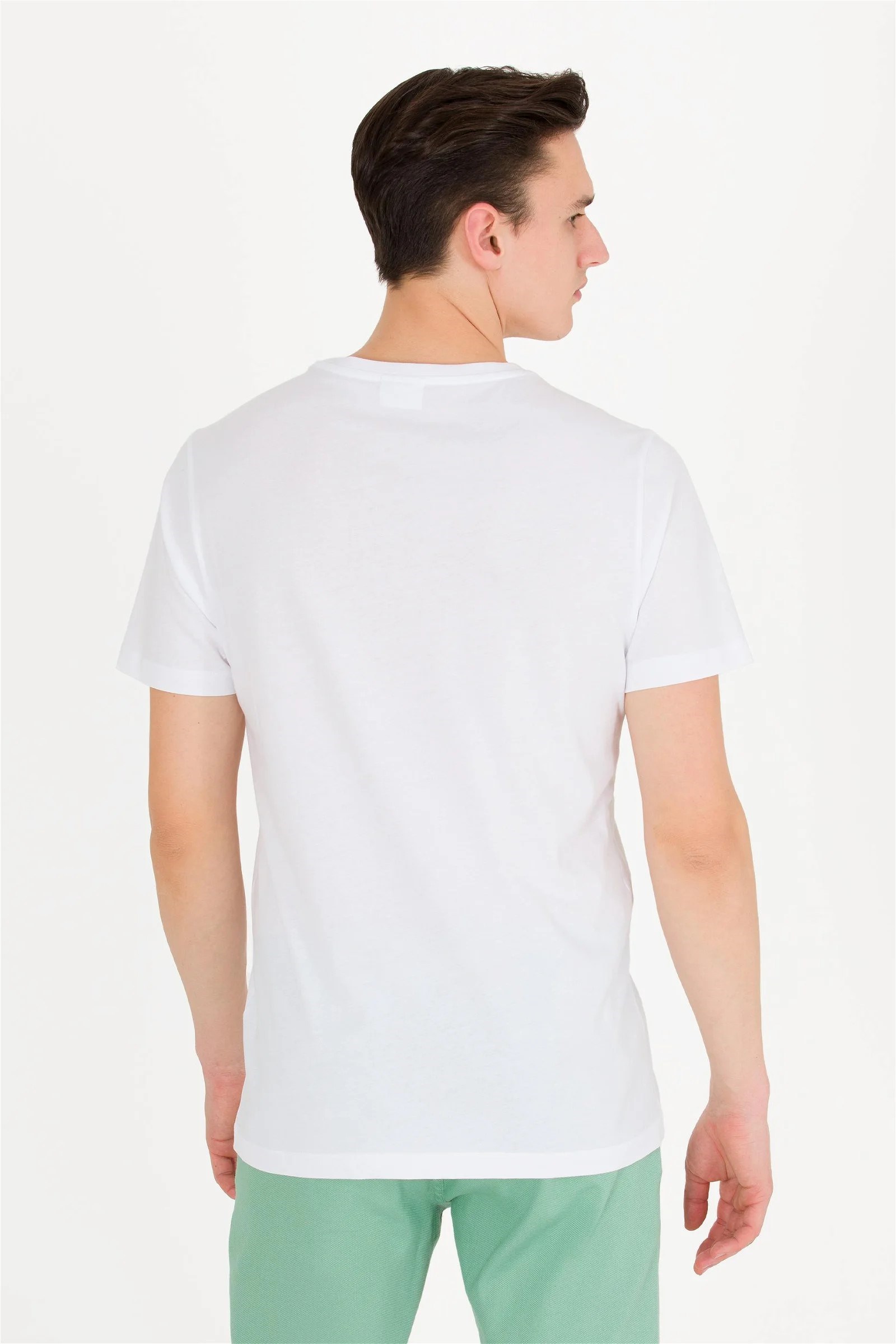 US Polo Assn Erkek T-Shirt G081SZ011-1571032 Beyaz