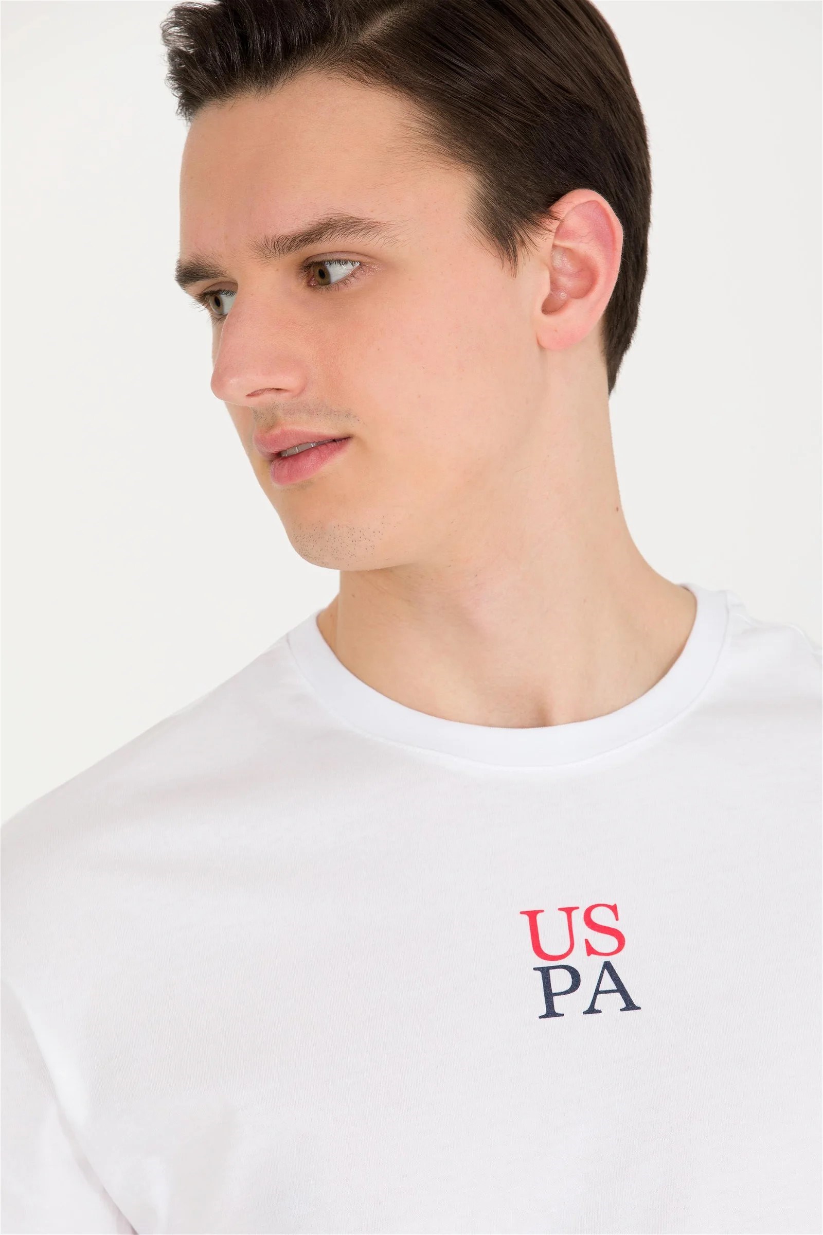 US Polo Assn Erkek T-Shirt G081SZ011-1618387 Beyaz