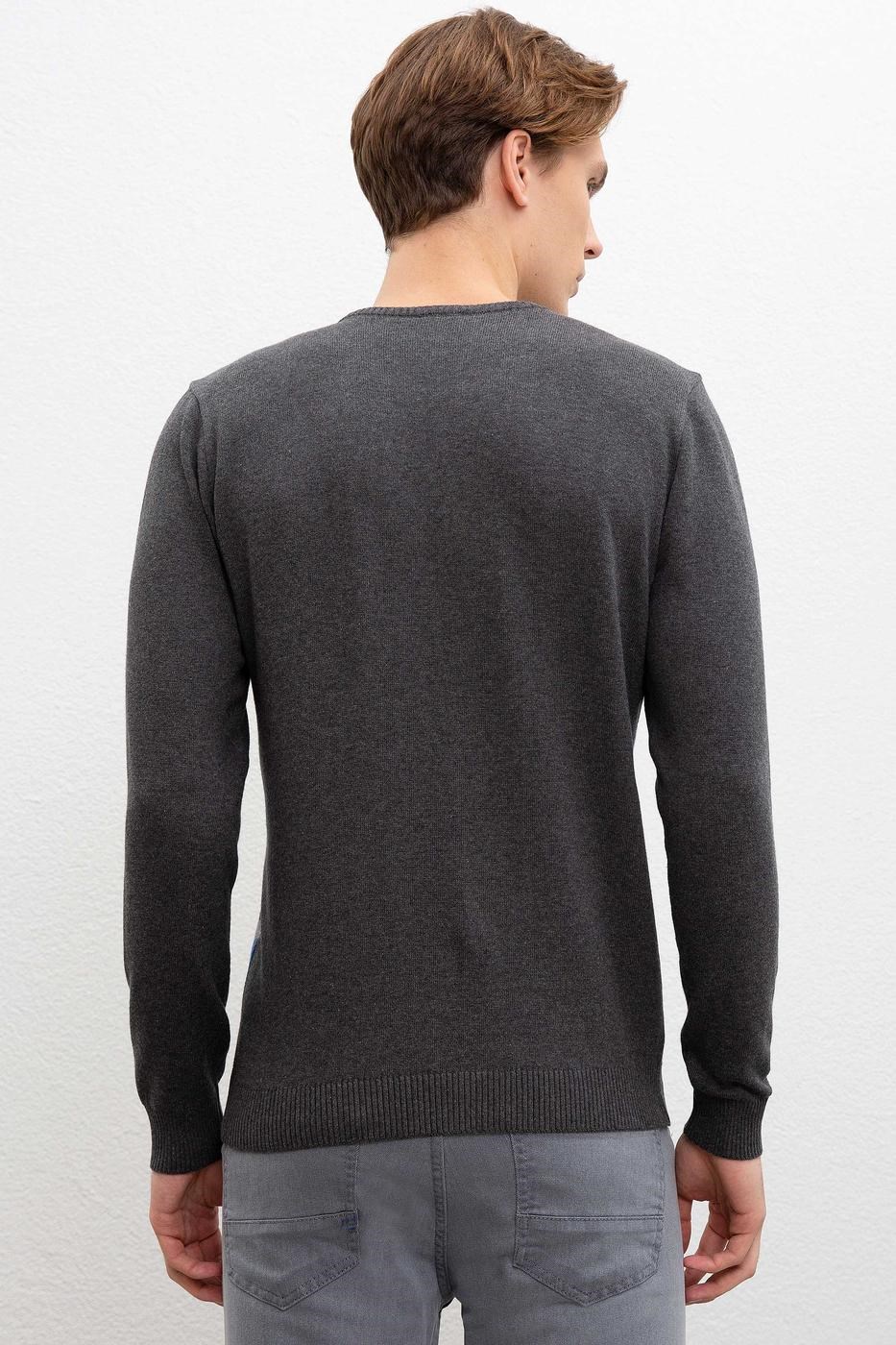 US Polo Assn Erkek Kazak G081SZ0TK-842411 Antrasit Melanj