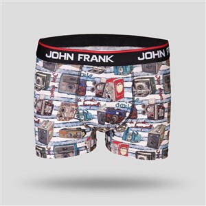 John Frank Erkek Boxer JFB119-CAMERA Beyaz-Mavi