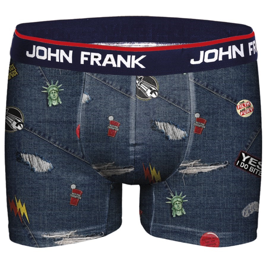 John Frank Erkek Boxer JFBD225-RIPPED Multıcolor