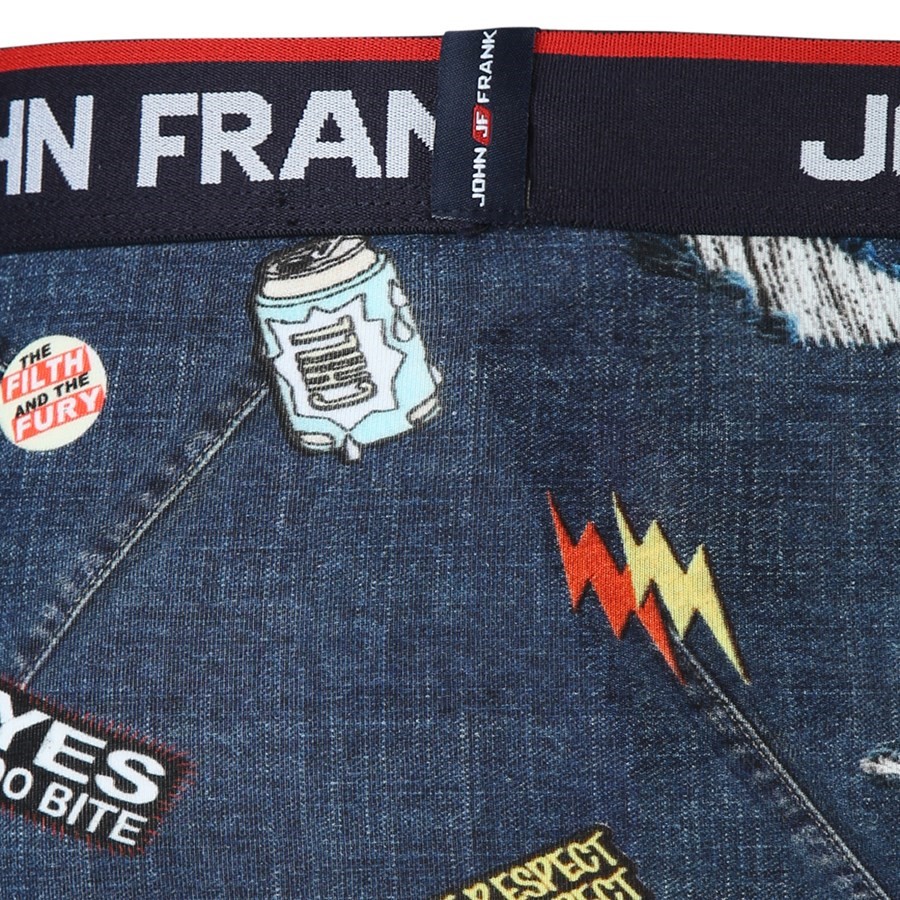 John Frank Erkek Boxer JFBD225-RIPPED Multıcolor