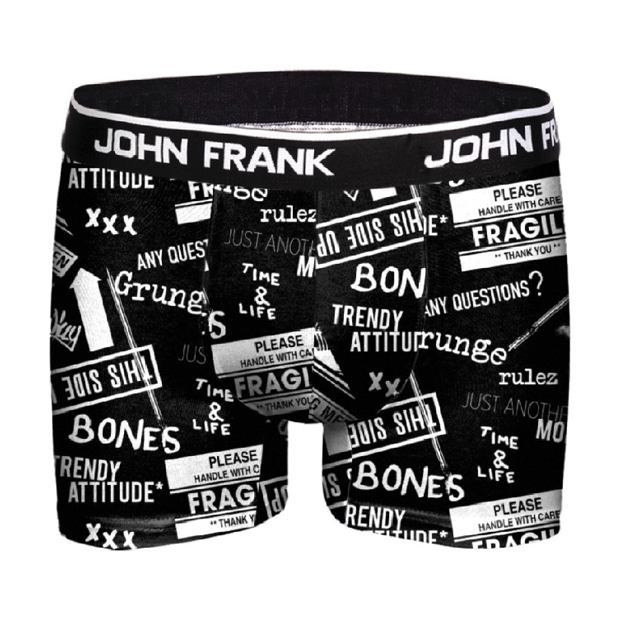 John Frank Erkek Boxer JFBMC128-GRUNGE Siyah