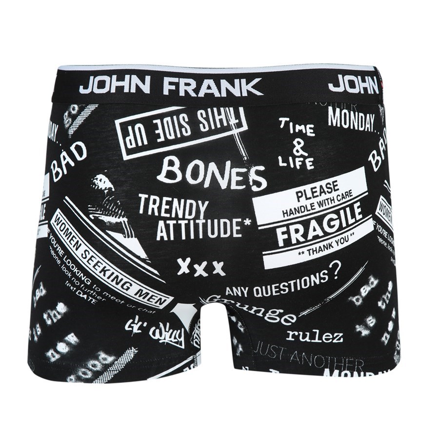 John Frank Erkek Boxer JFBMC128-GRUNGE Siyah