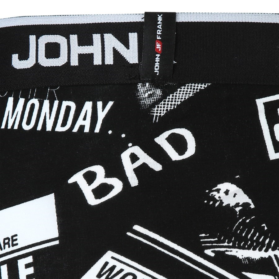 John Frank Erkek Boxer JFBMC128-GRUNGE Siyah