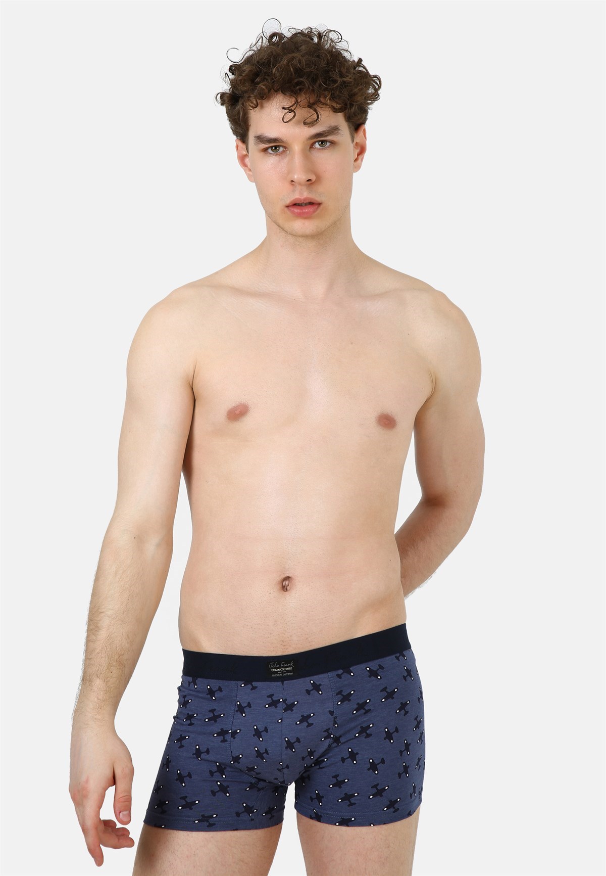 John Frank Erkek Boxer JFBUC136-PLANE Lacivert