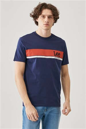 Lee Erkek T-Shirt L211918410 Navy