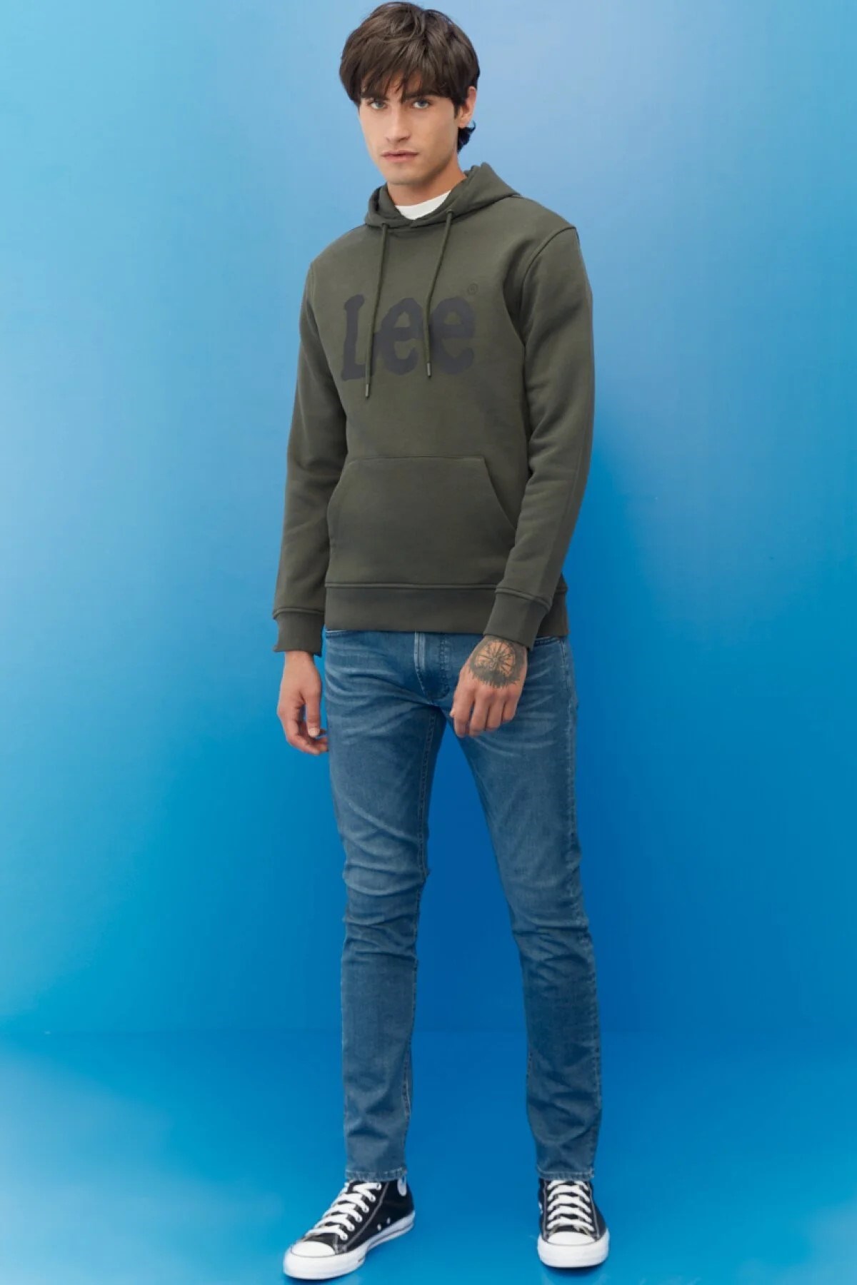 Lee Erkek S-Shirt L212021 Olive