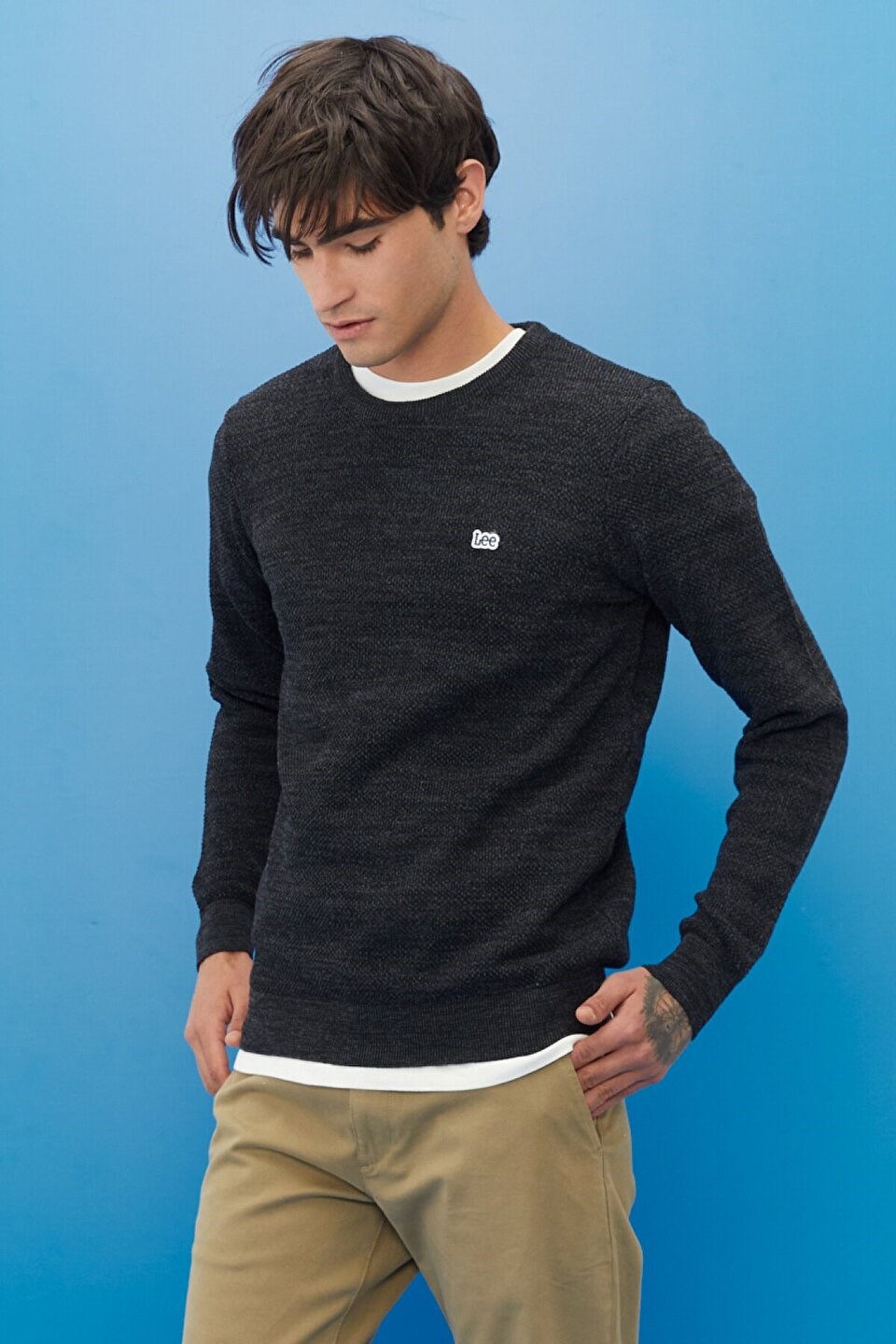 Lee Erkek Triko L212149 Anthracite
