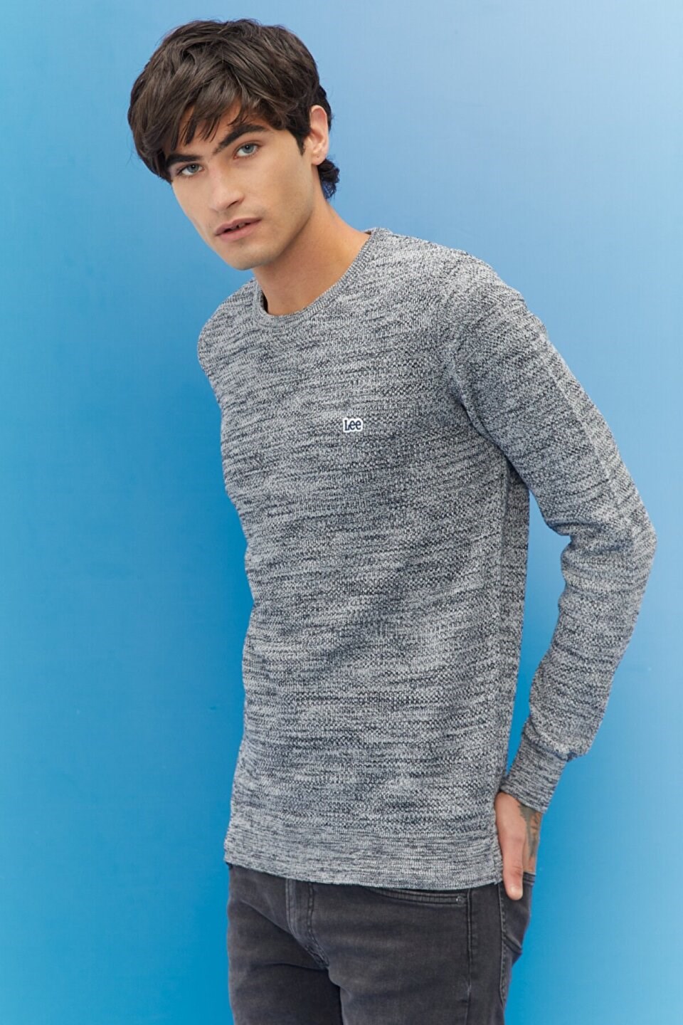 Lee Erkek Triko L212149 Gray